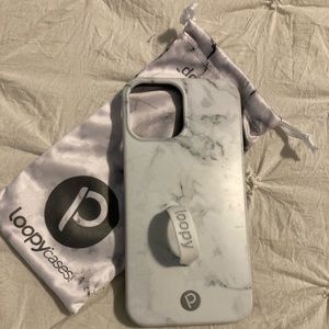 iPhone 12 Pro Max Loopy White marble case